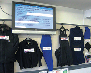 A selection of extreme cold weather gear issued to U.S. Antarctic Program participants. 