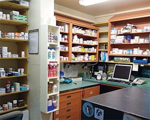 The pharmacy at McMurdo Station.