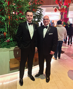 Dr. Cirillo and his son Connor at one of the unofficial inaugural balls.