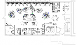 Figure 2: The layout of the Carilion Clinic’s future Transfer and Communications Center space.