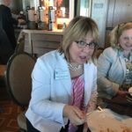 ACEP President Rebecca Parker, MD, FACEP, lunches with Dr. Seaberg’s pocket square.