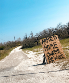 Figure 8: Handmade sign from one of the hardest hit areas.