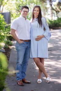 Andrew Geesbreght with his wife, Chelsea.