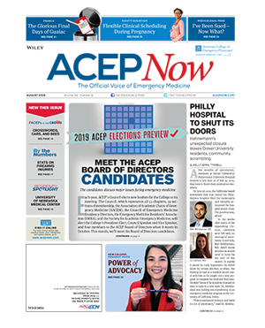 ACEP August 2019 cover issue